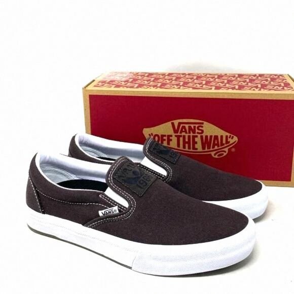 VANS BMX Slip On Shoe x Dakota Roche Women Size VN0005V1NWH Brown Canvas Casual - Picture 5 of 13
